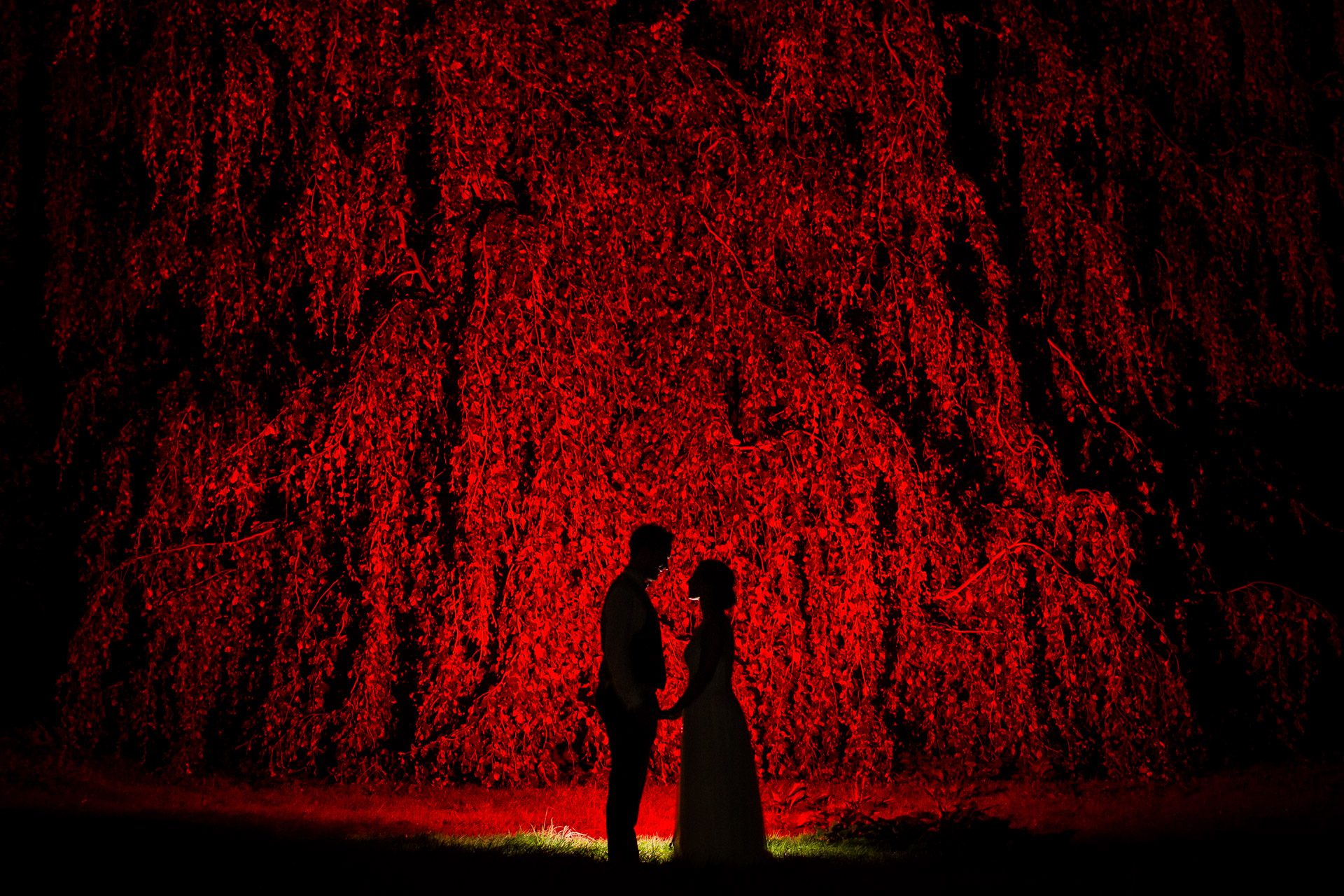 Nacht-Shooting Hochzeitsfotografie