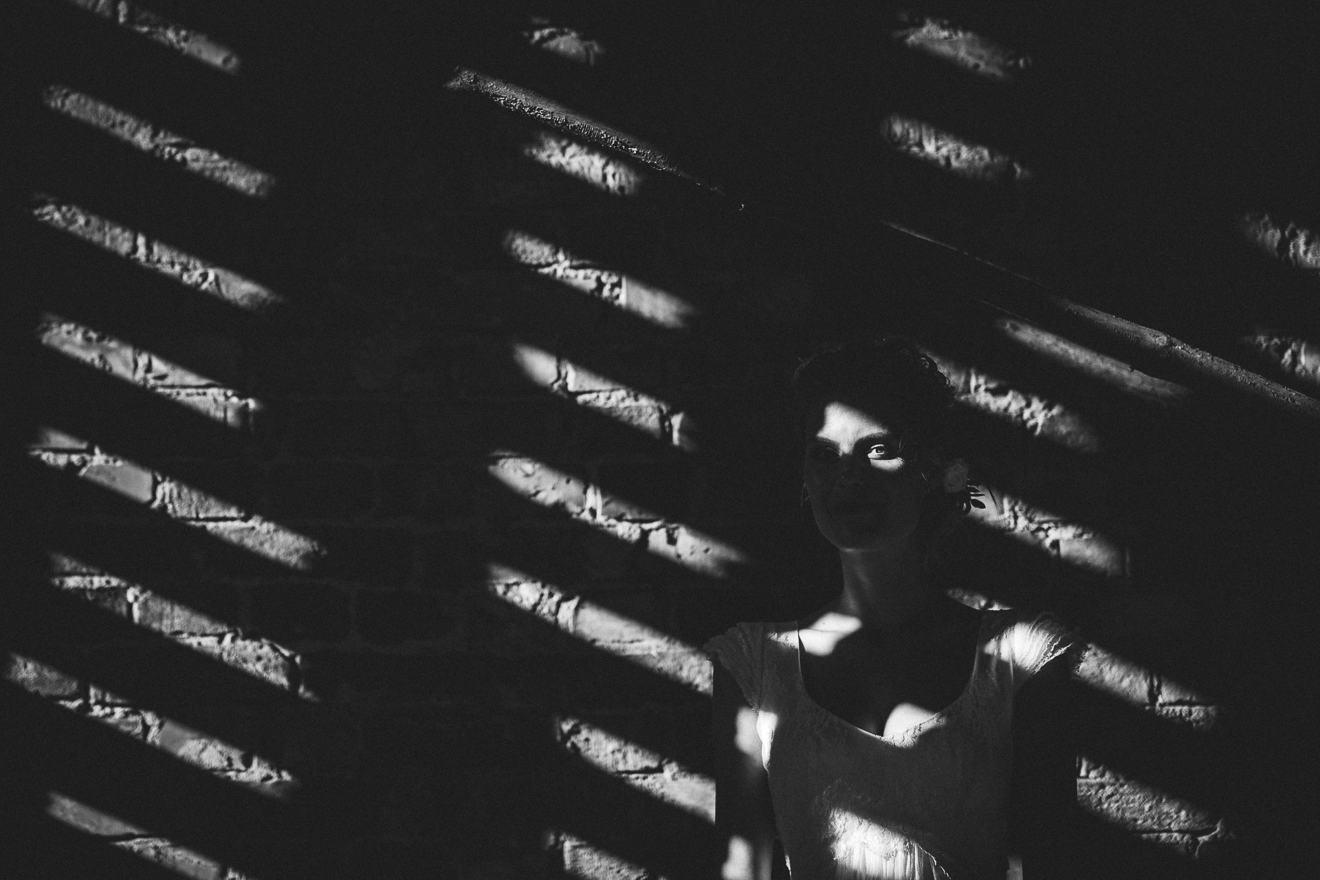 Schwarz/Weiß Portrait der Braut - originelle Hochzeitsbilder