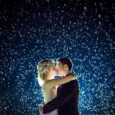 Hochzeitsfotografie mit Blitz als Gegenlicht